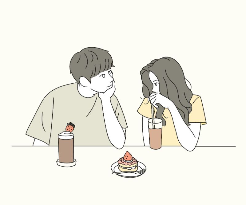 Illustration eines ersten dates
